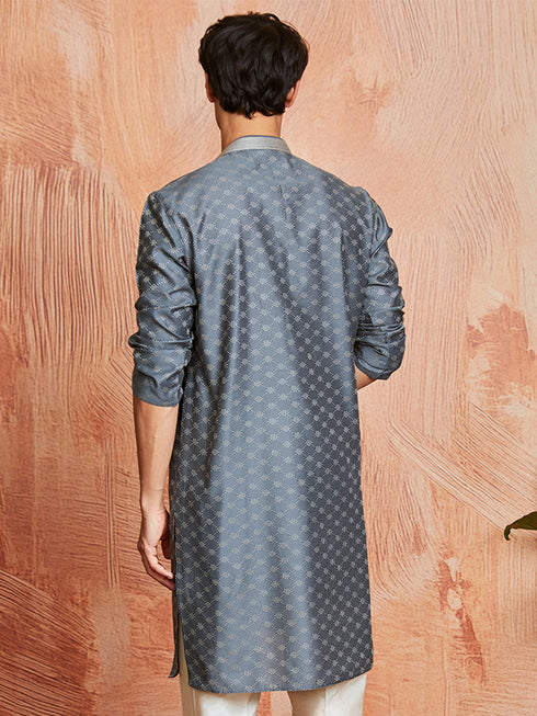 Men's Steel Silk Blend Kurta